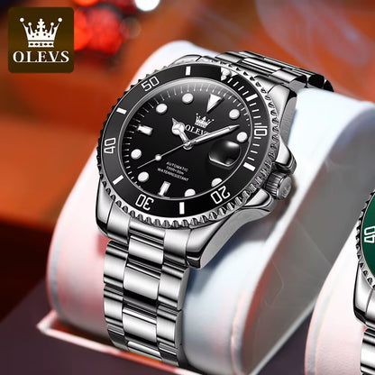 6650 Men Watch Classic Original Automatic Mechanical Watch for Man Zircon Scale Waterproof Luminous Stainless Steel Reloj